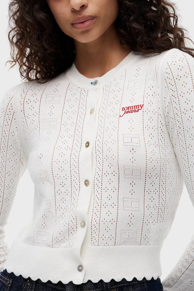 Жіночий білий кардиган POINTELLE CARDIGAN 4