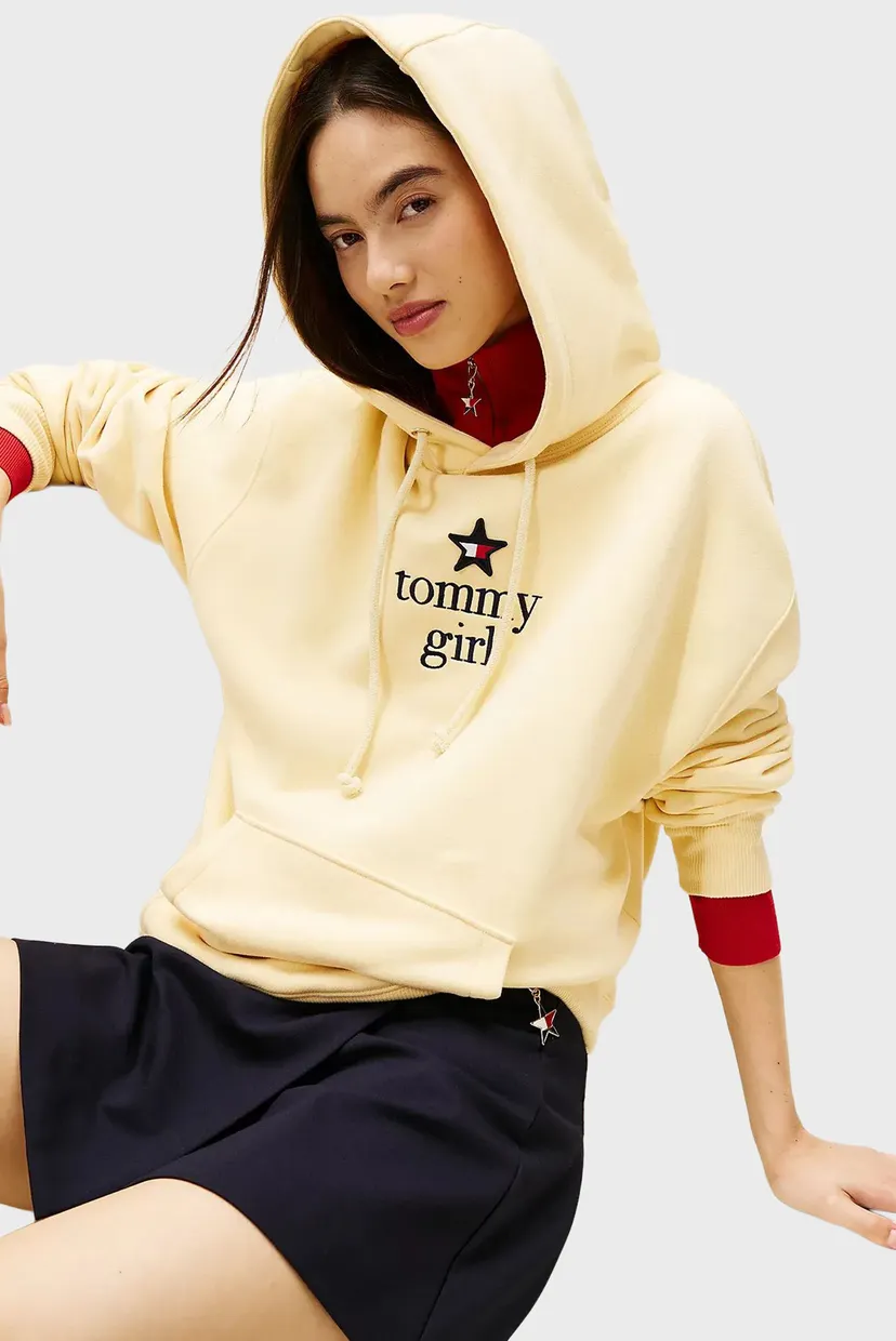 Женское желтое худи TOMMY GIRL STAR 5