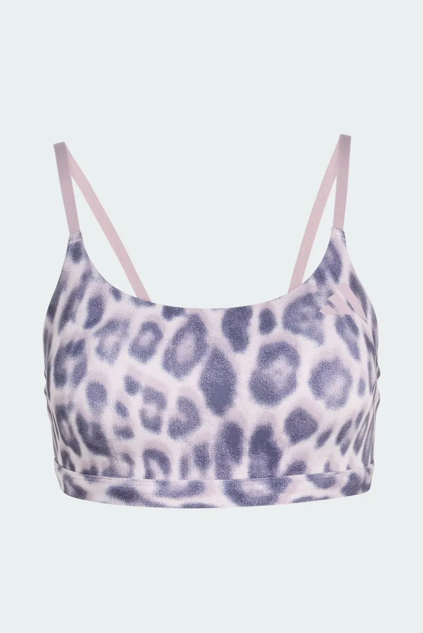 Жіночий бузковий топ з візерунком Optime Essentials Workout Leopard Light Support 6