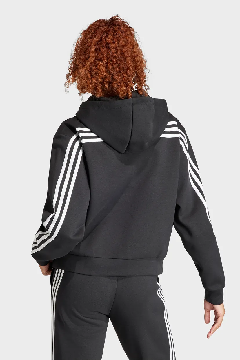 Женское черное худи Future Icons 3-Stripes Full Zip 3