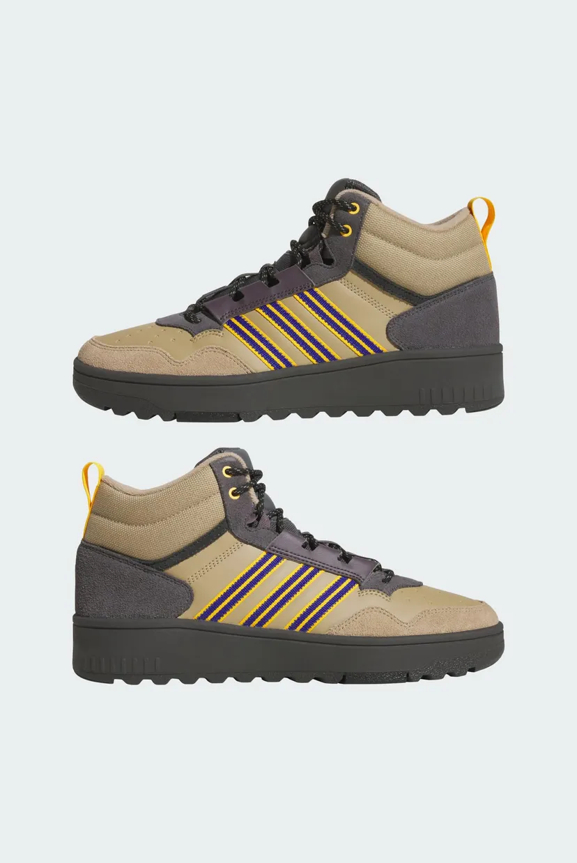 Бежевые кожаные хайтопы Hoops 4.0 Mid 7