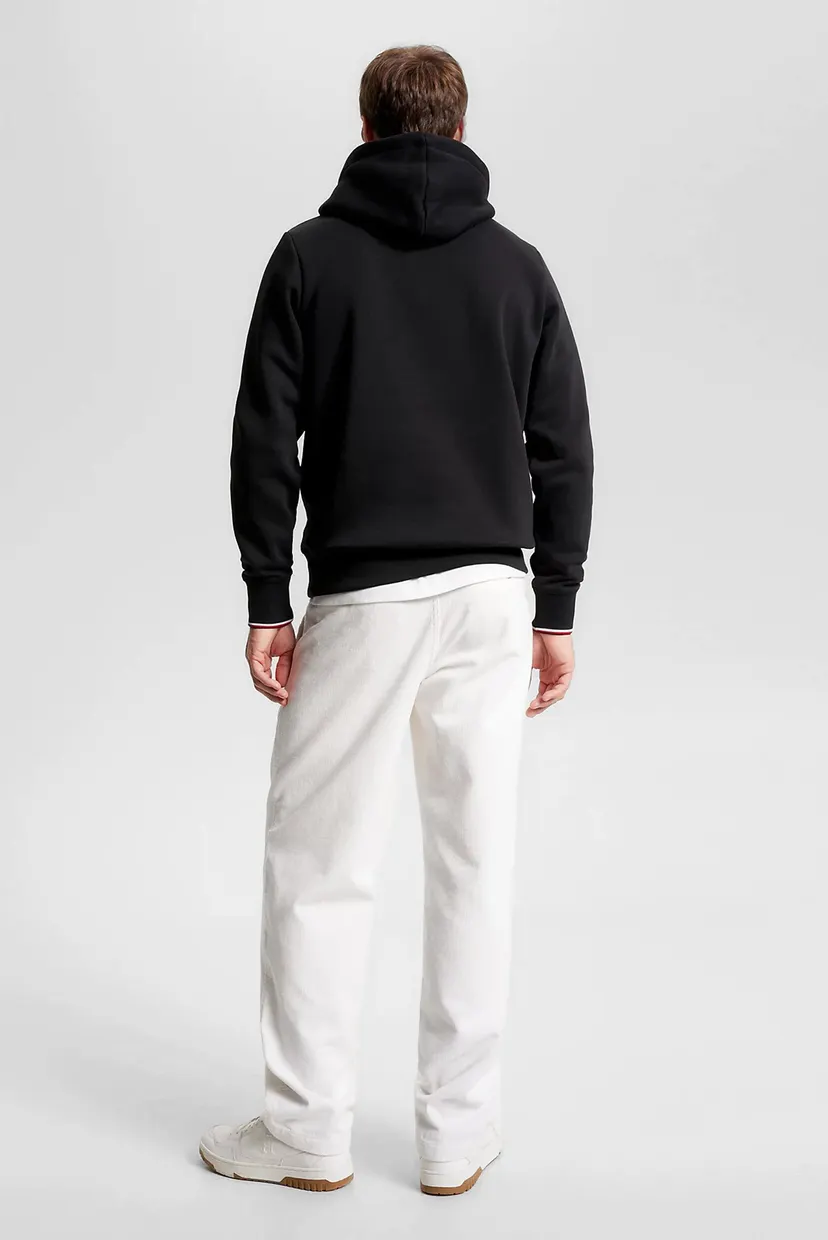 Мужское черное худи TOMMY LOGO TIPPED HOODY 3