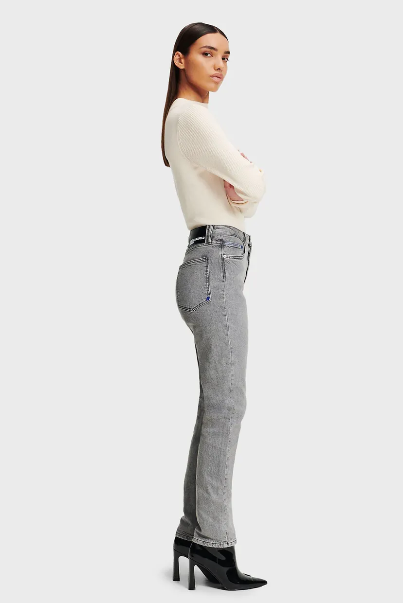 Жіночі світло-сірі джинси hr tapered denim 4