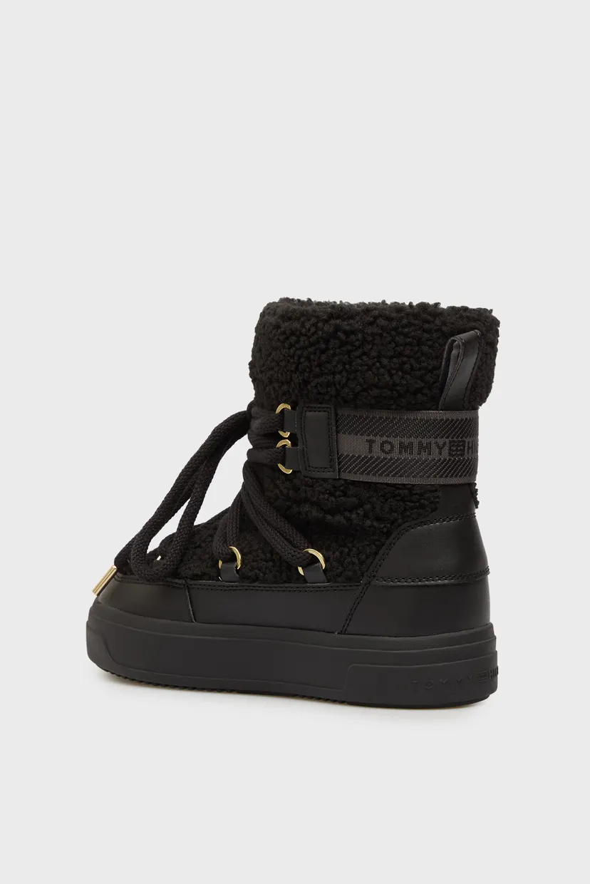 Жіночі чорні місяцеходи FAUX SHEARLING SNOWBOOT 5