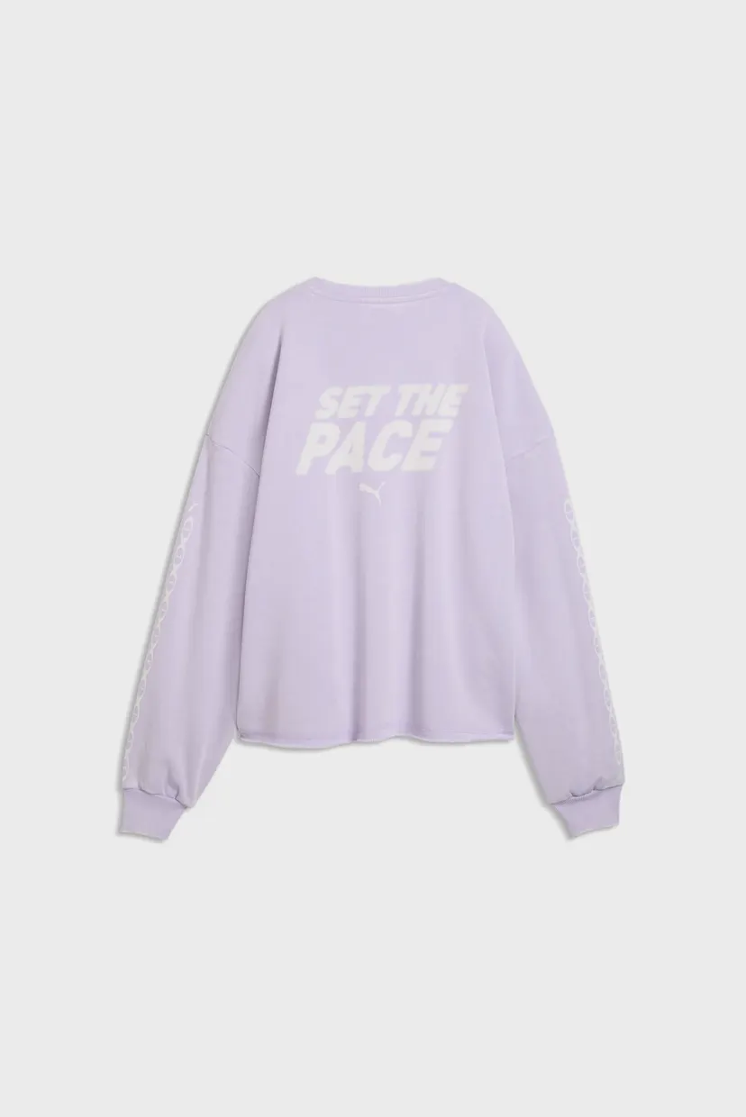 Жіночий бузковий світшот Run Culture Collective Oversized Graphic Sweatshirt Women 5