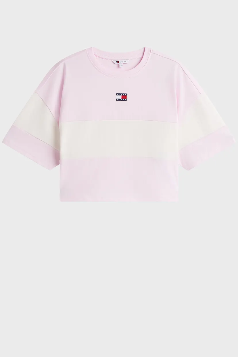 Женская розовая футболка TJW CBLK BADGE TEE 5