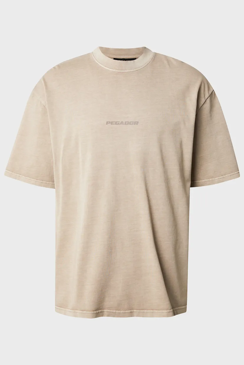 Чоловіча бежева футболка COLNE LOGO OVERSIZED 6