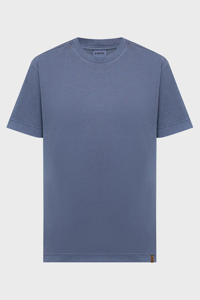 Мужская темно-синяя футболка GS-01 washed 5