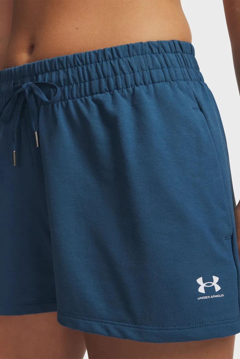Женские синие шорты UA Sport Terry Short-BLU 4