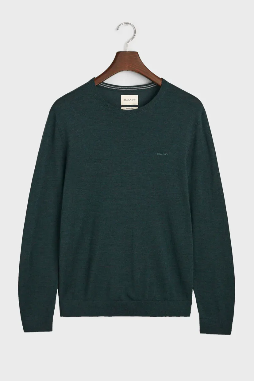 Мужской темно-зеленый шерстяной джемпер EXTRAFINE MERINO WOOL C-NECK 5