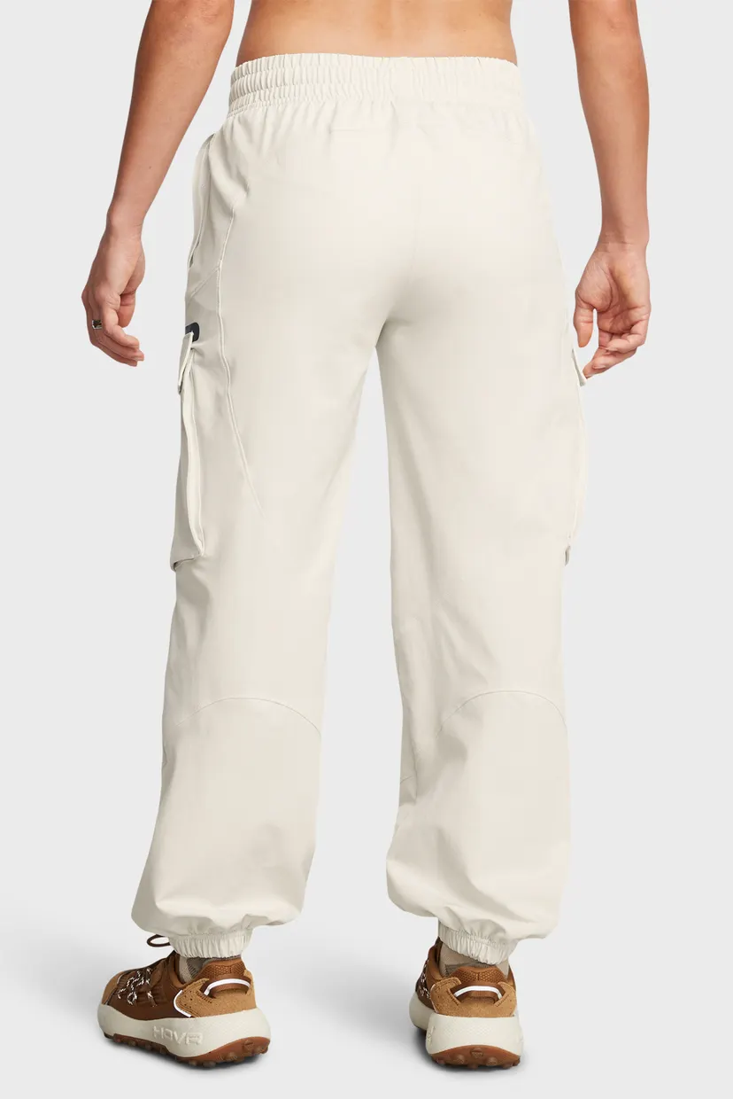Женские белые спортивные брюки UA Unstoppable Cargo Pants 3