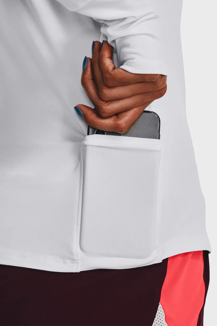 Женская белая спортивная кофта UA Launch Pro Half Zip 4
