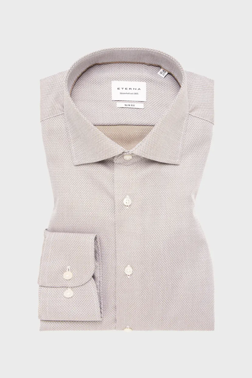 Мужская серая рубашка SLIM FIT 5