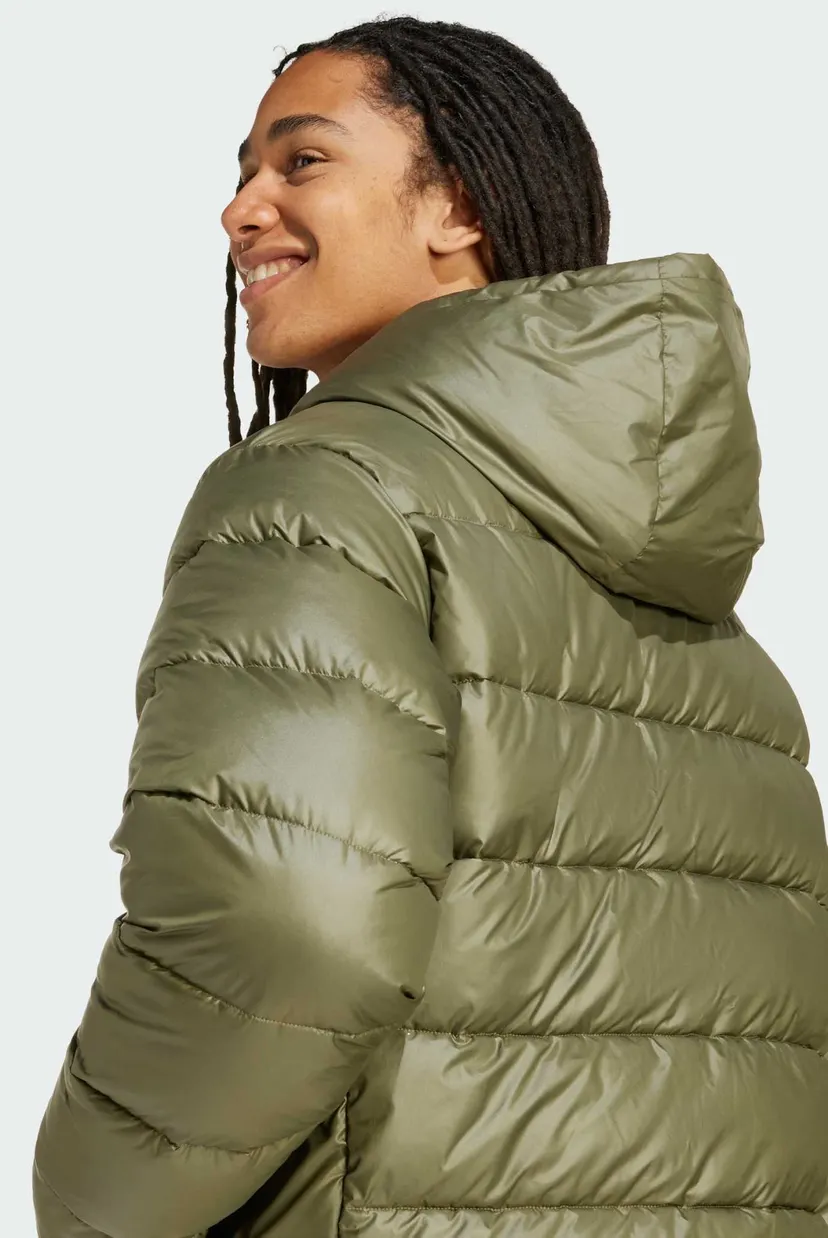Мужская оливковая куртка Essentials CLIMAWARM Synthetic Down Puffer Hooded 5