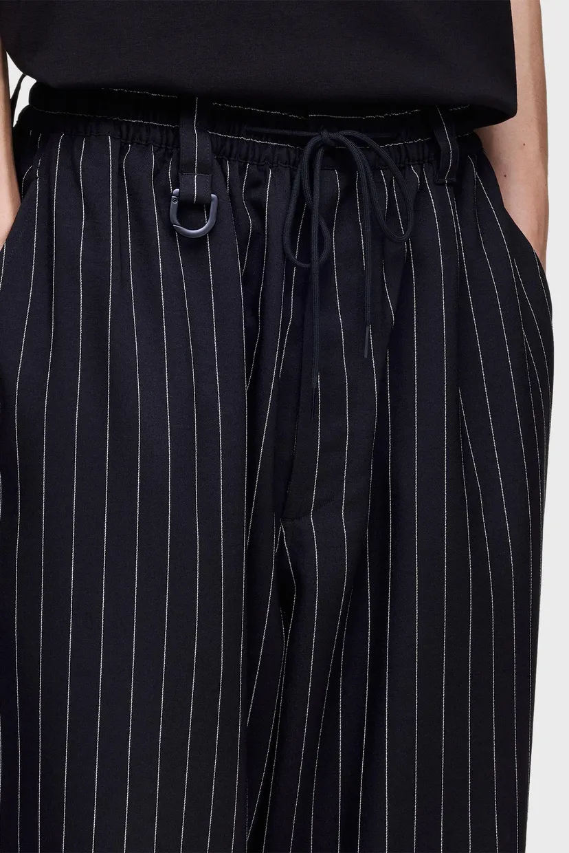 Черные спортивные брюки в полоску Y-3 SPORT UNIFORM PINSTRIPE (унисекс) 5