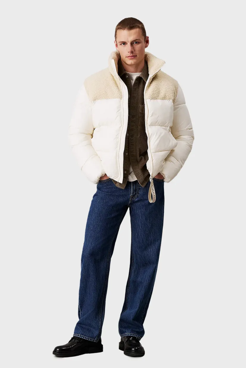 Мужская белая куртка SHERPA PUFFER JACKET 3