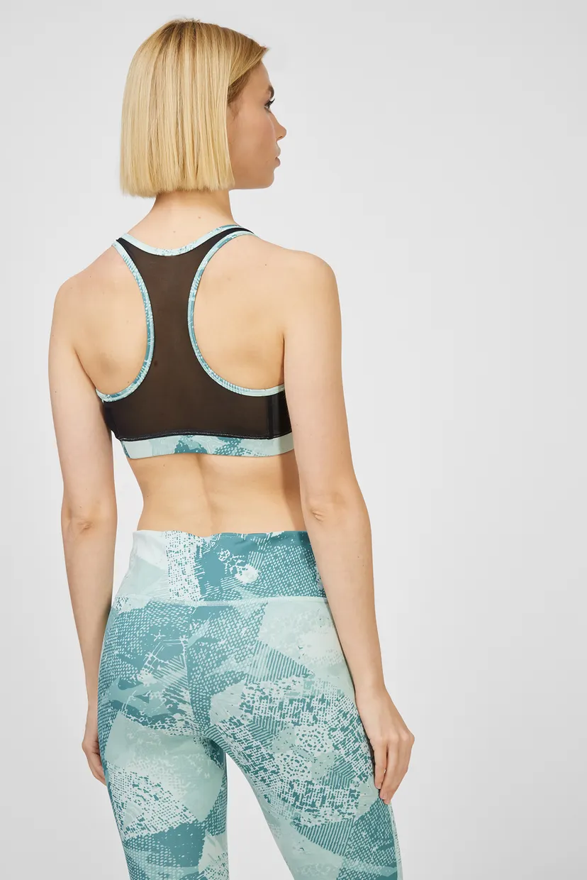 Женский мятный топ Alpha Graphic Bra Mizuno J2GA121521 — MD-Fashion