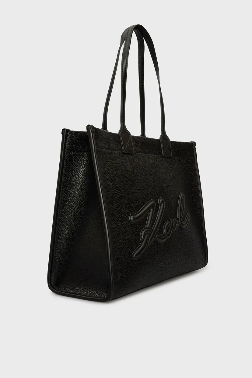 Жіноча чорна сумка k skuare lg tote grainy 3