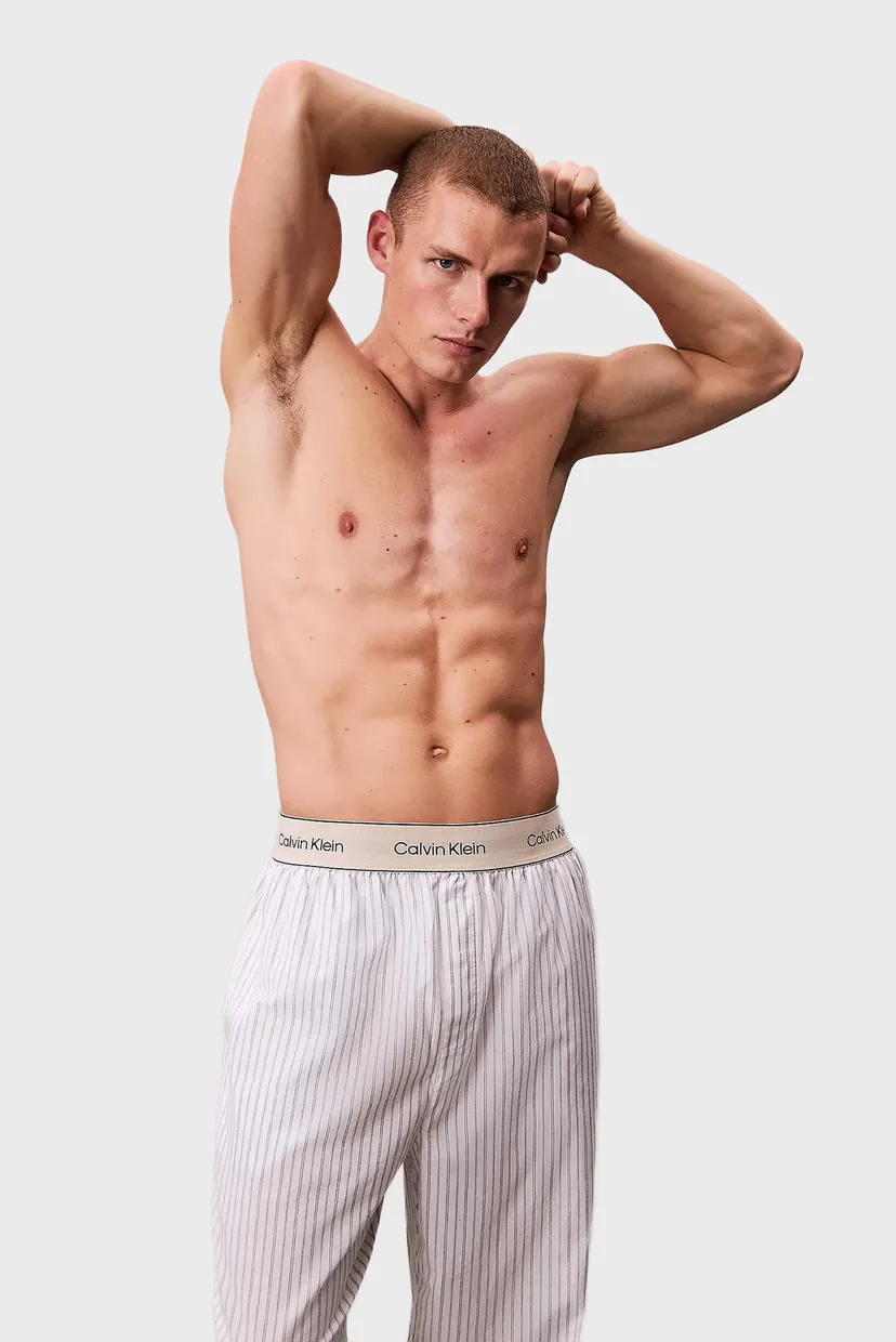 Чоловічі білі брюки у смужку SLEEP PANT 5