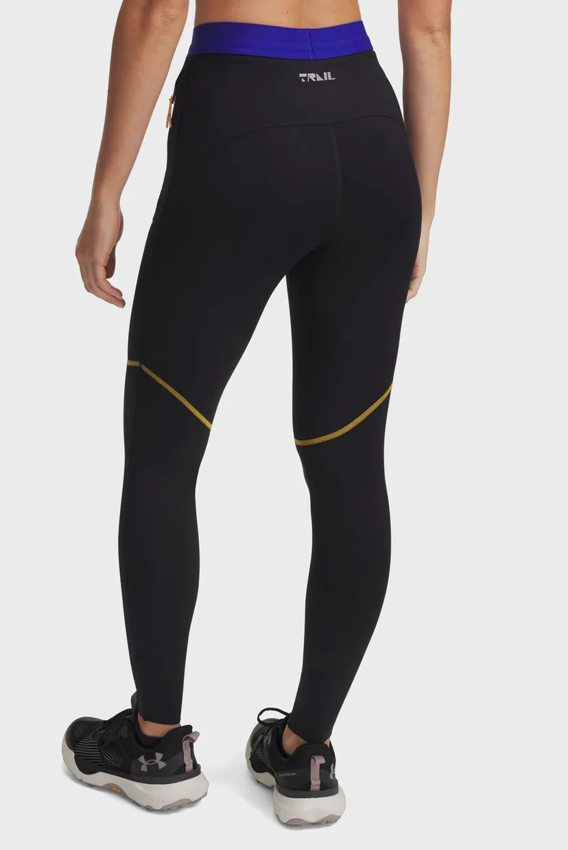 Женские черные тайтсы UA Trail Run Tight 3