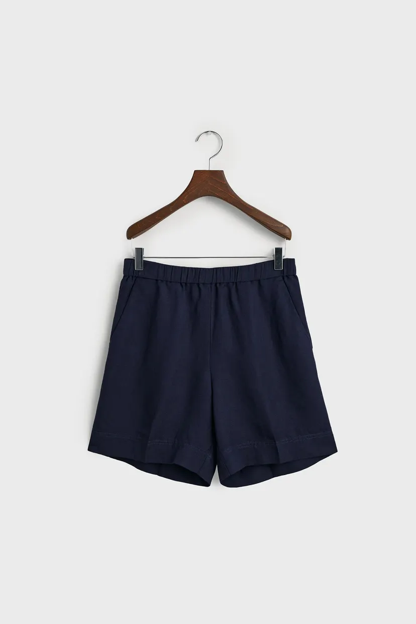 Женские темно-синие льняные шорты REL LINEN BLEND PULL ON 7