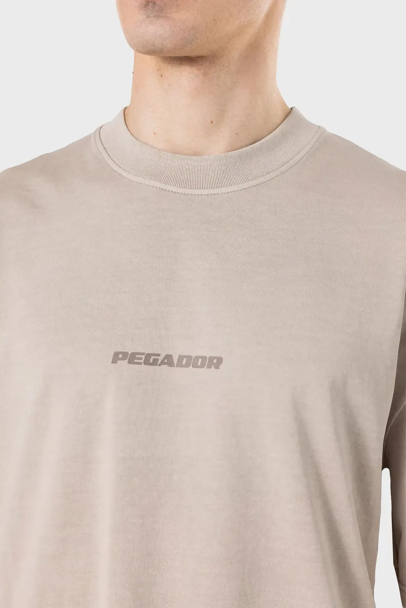 Чоловіча бежева футболка COLNE LOGO OVERSIZED 5