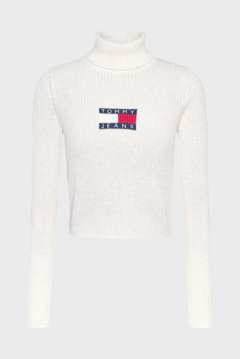 Жіночий білий гольф TJW MELANGE TRTLNCK FLAG 5