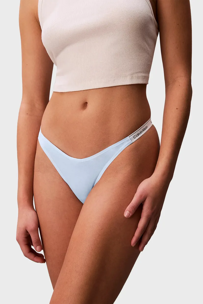 Жіночі блакитні трусики DIPPED STRING THONG 4