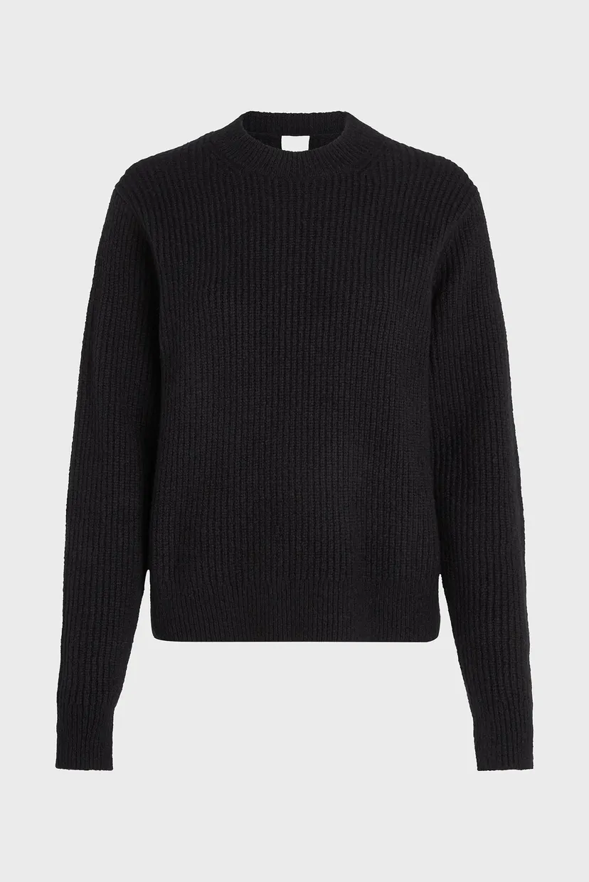 Жіночий чорний светр BOUCLE RIB C-NK RELAXED 4