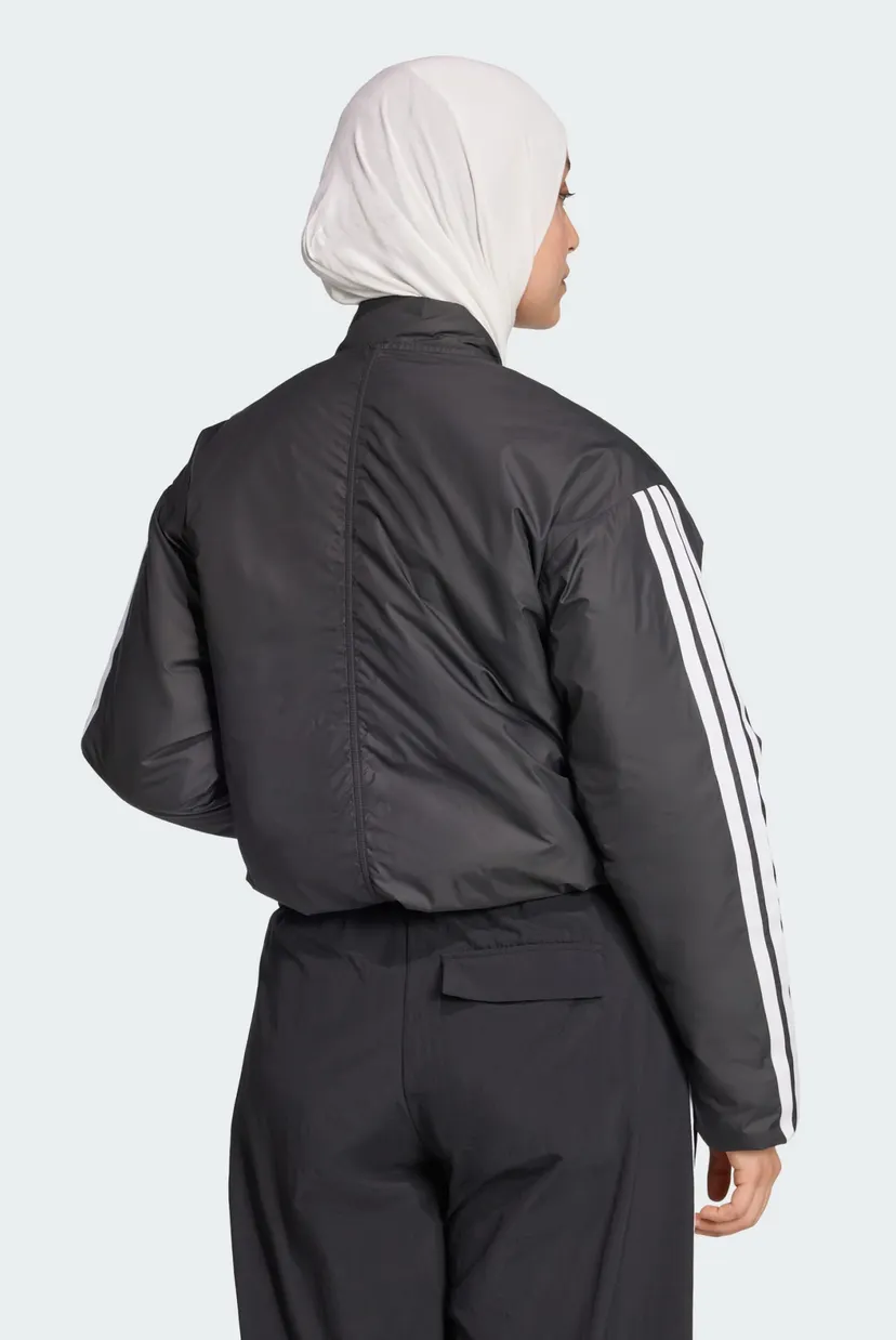 Жіночий чорний бомбер Essentials CLIMAWARM 3 Stripes Insulated 3