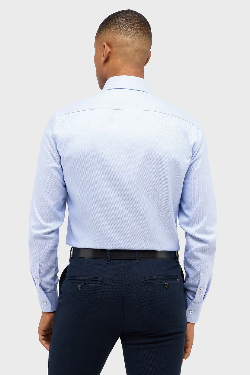 Чоловіча блакитна сорочка з візерунком SLIM FIT 3