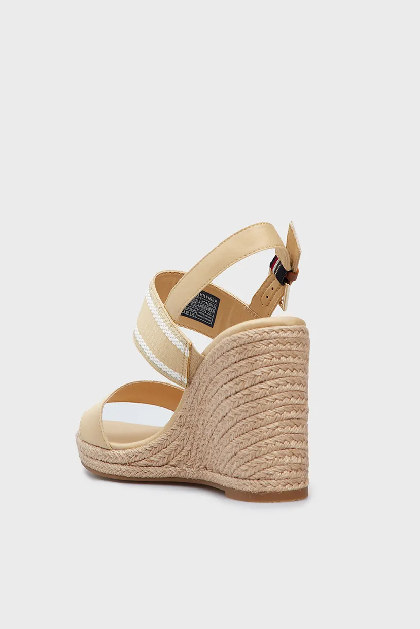 Женские бежевые босоножки MONO WEBBING HIGH WEDGE SANDAL 5