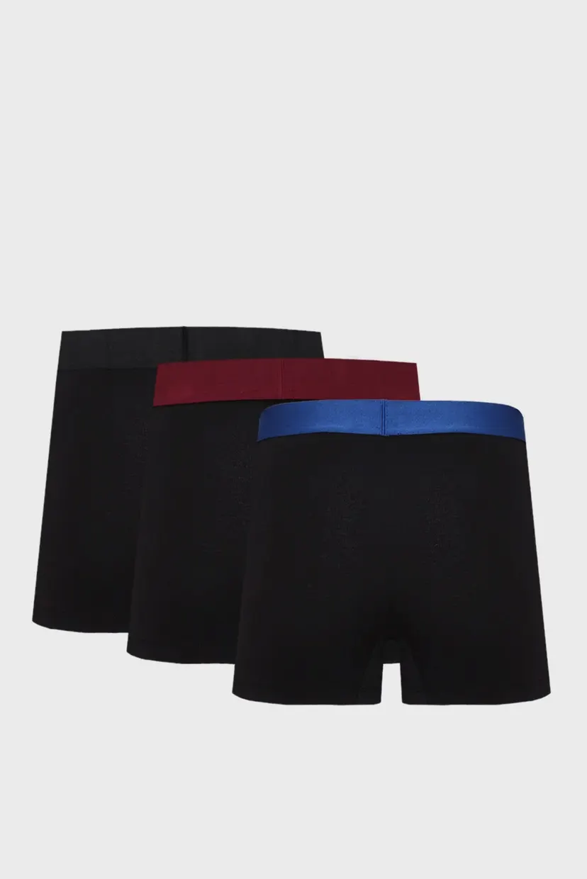 Чоловічі чорні боксери (3 шт) TRUNK WB 7