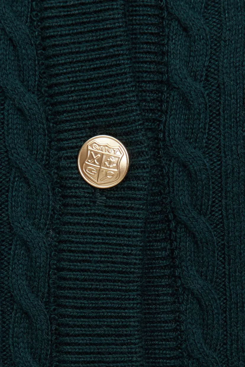 Жіночий зелений кардиган MINI CABLE KNIT 3