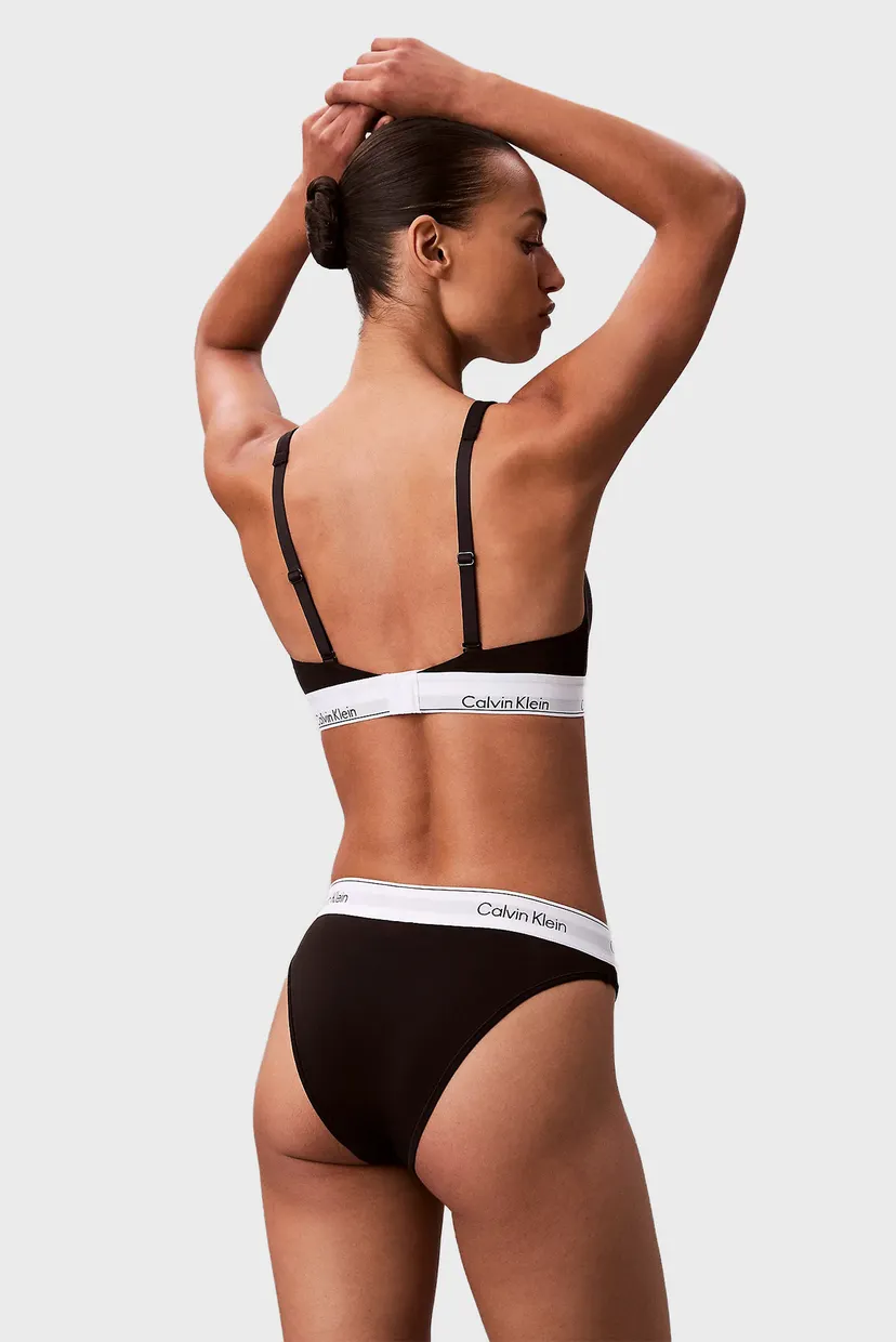 Женские черные трусики HIGH LEG TANGA 3