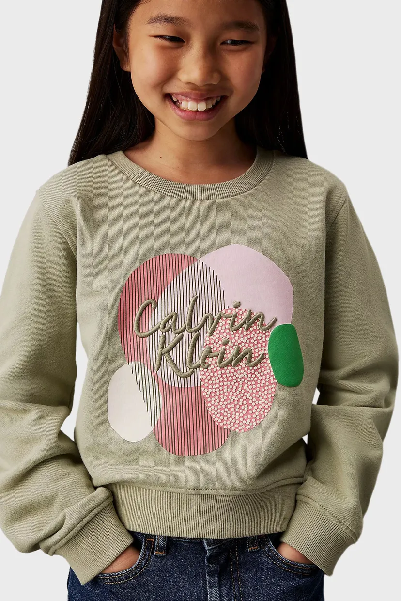 Дитячий зелений світшот MULTI C GRAPHIC CN SWEATSHIRT 4