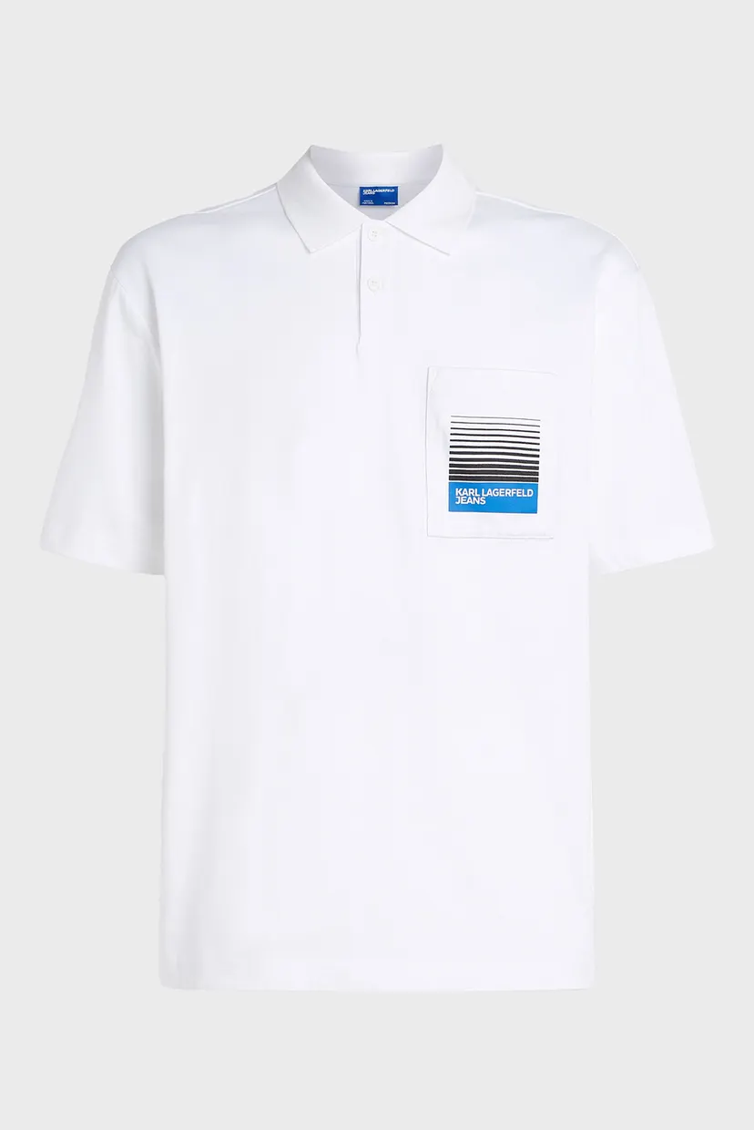 Мужское белое поло relaxed jersey 5