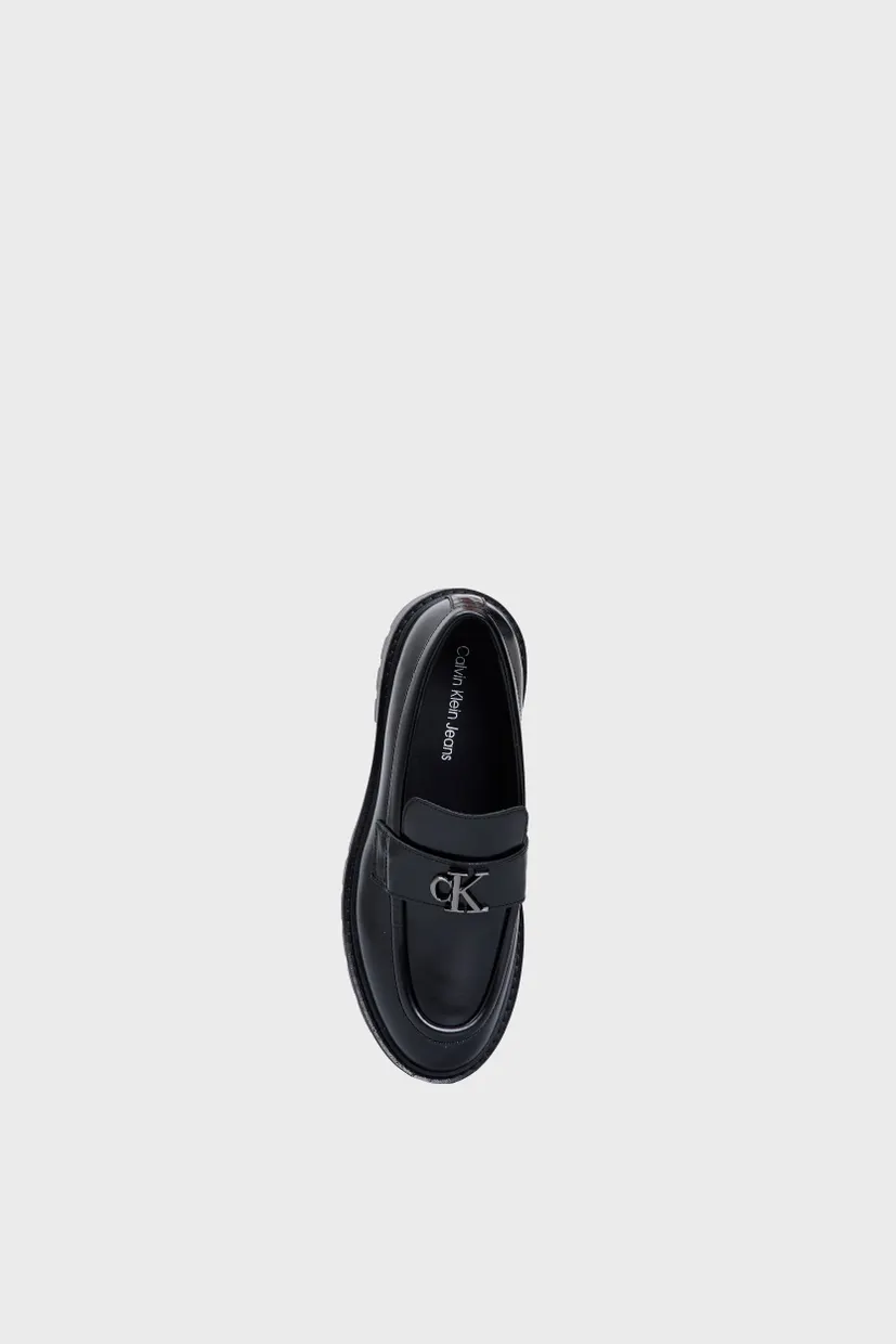 Жіночі чорні шкіряні лофери COMBAT LOAFER MG MTL 5