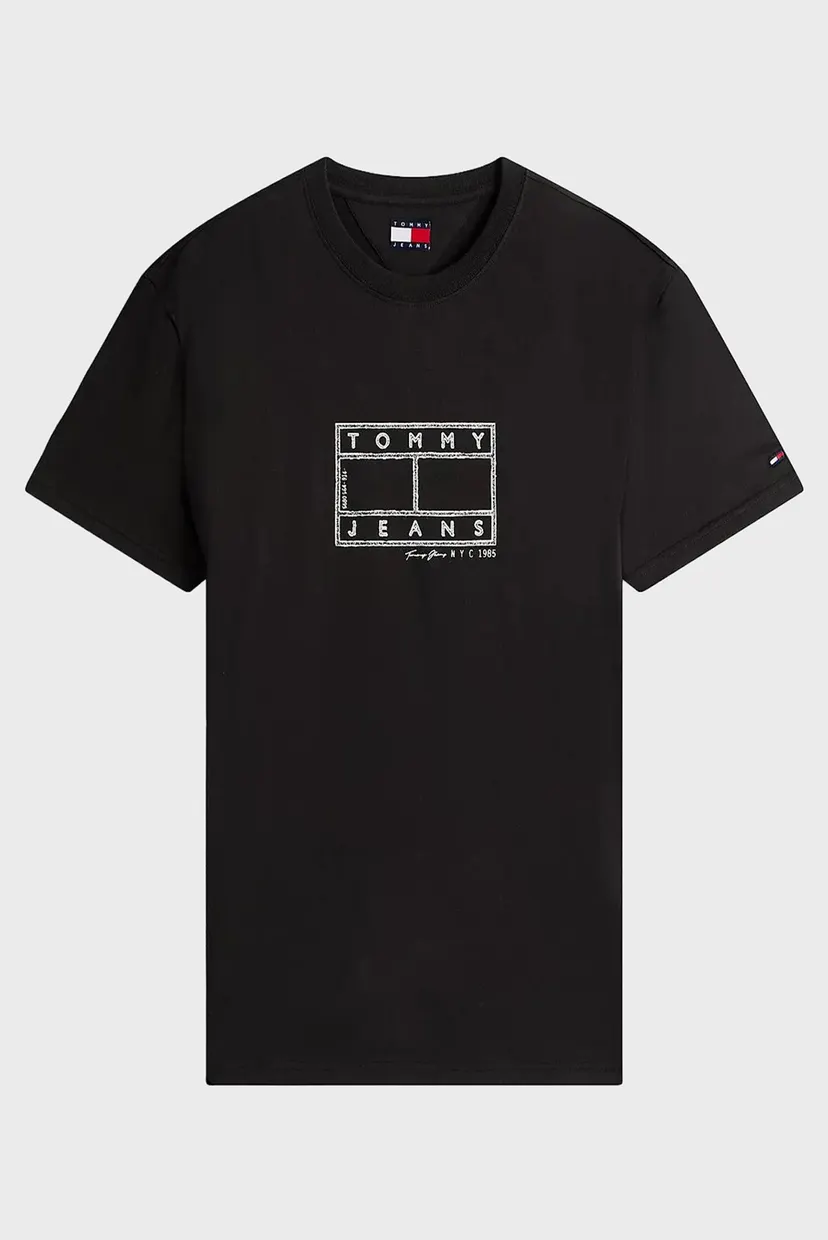 Мужская черная футболка CENTER FLAG 5