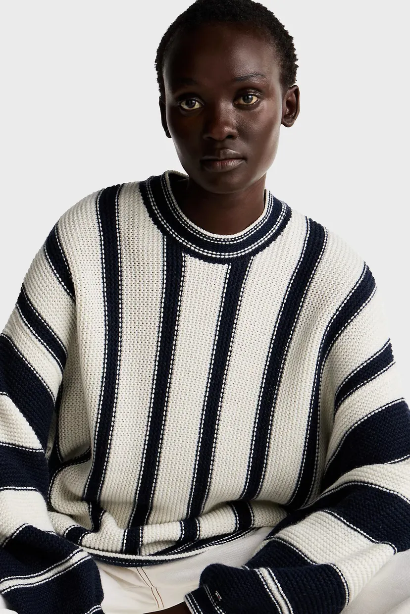 Женский свитер в полоску MIX STRIPE BLN SLV C-NECK SWT LS 4