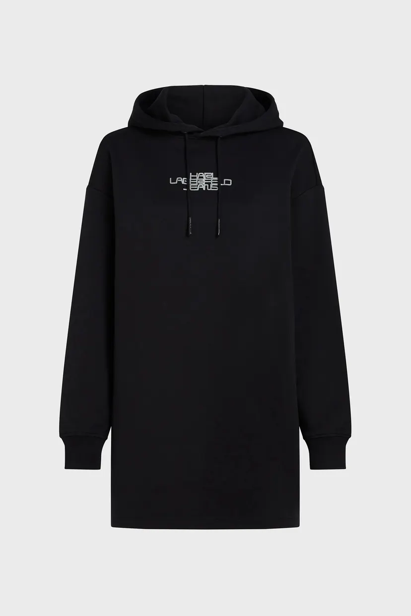 Женское черное платье sweat hoodie 5