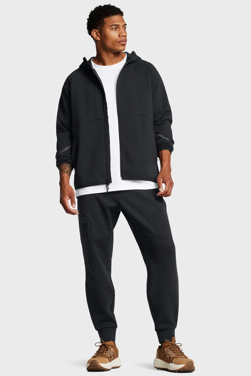 Мужское черное худи UA Unstoppable Flc Txtr FZ Under Armour