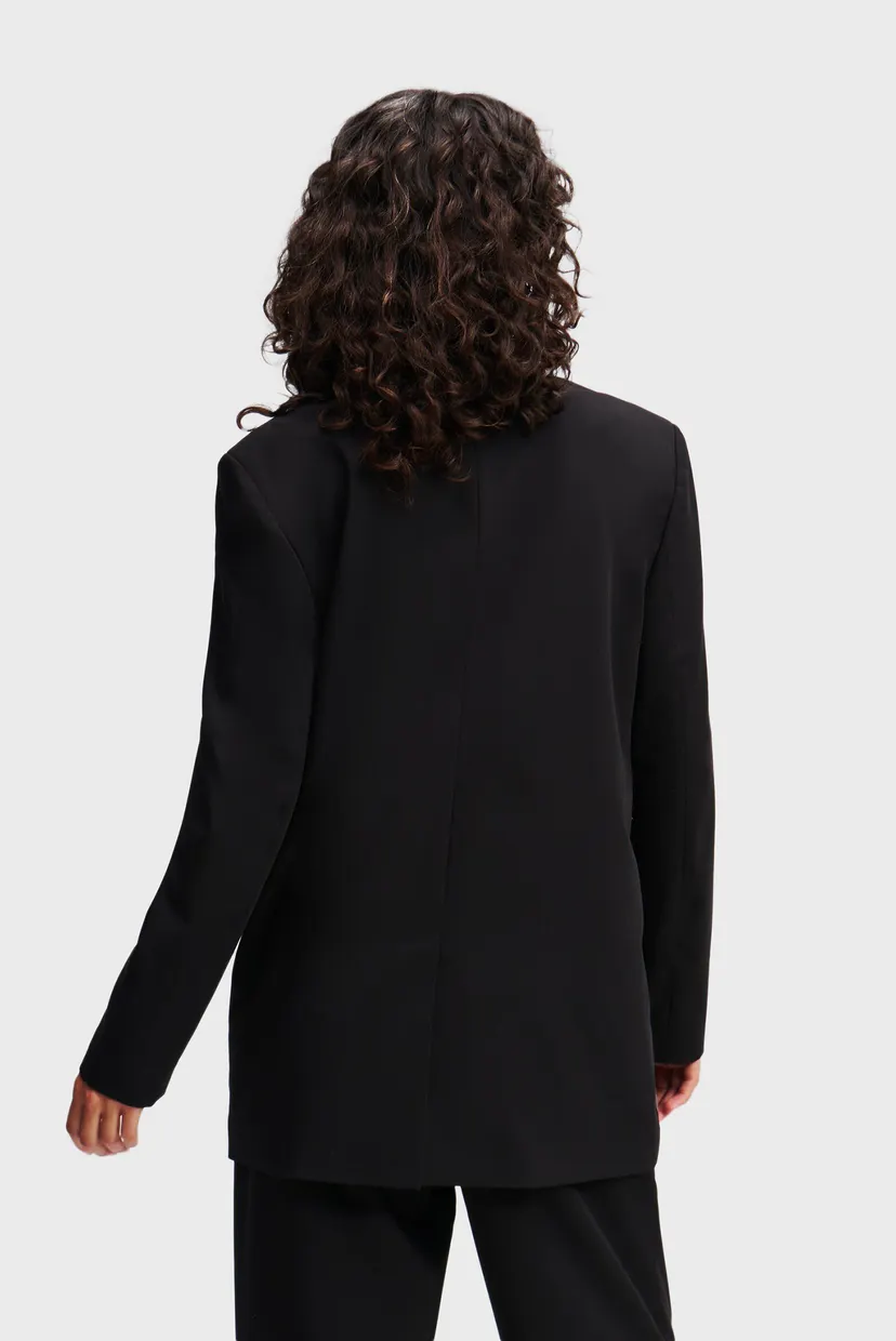 Жіночий чорний жакет KLJ MIXED MATERIAL BLAZER 3