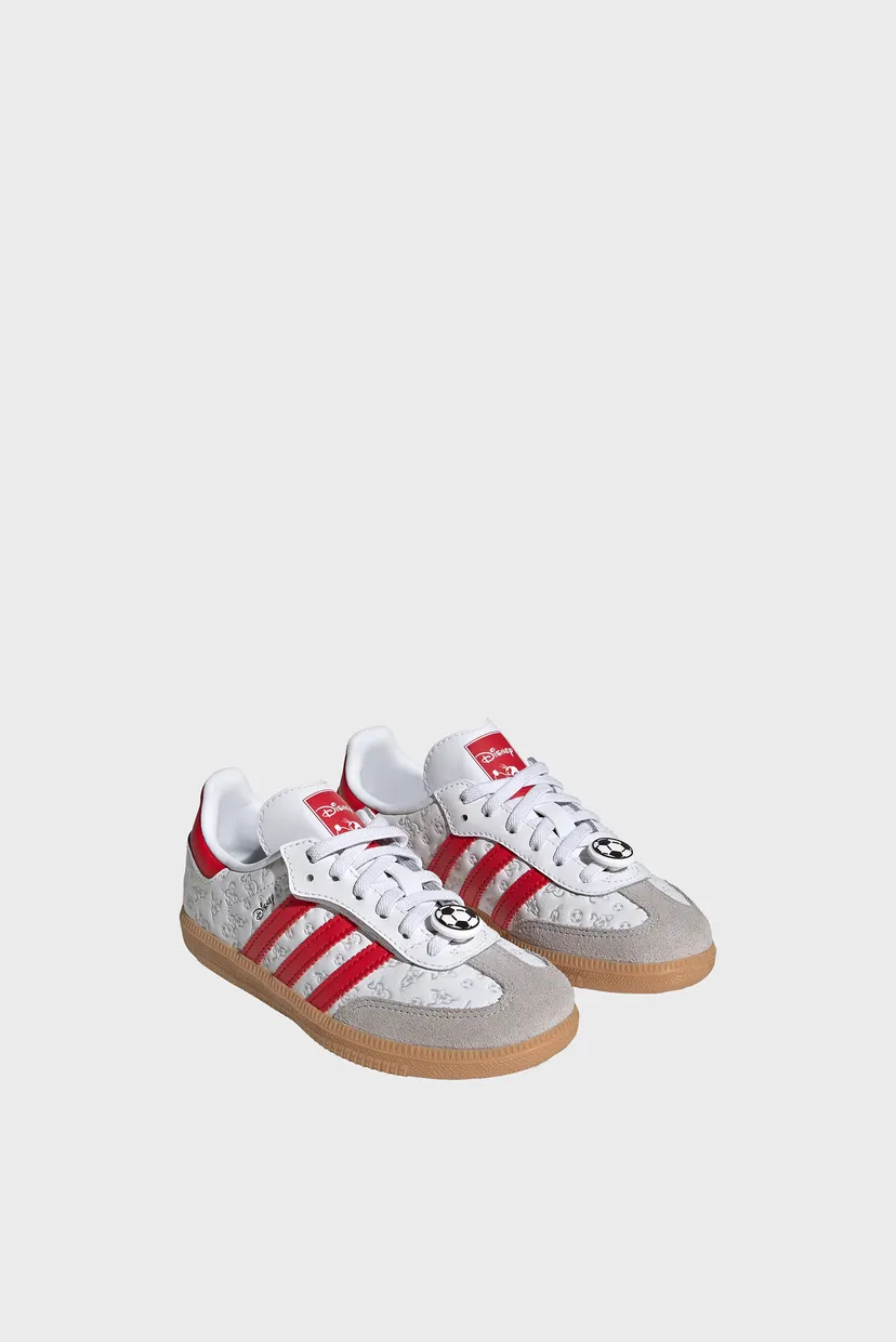 Дитячі білі шкіряні снікерси ADIDAS DISNEY SAMBA OG COMFORT CLOSURE ELASTIC LACE 3