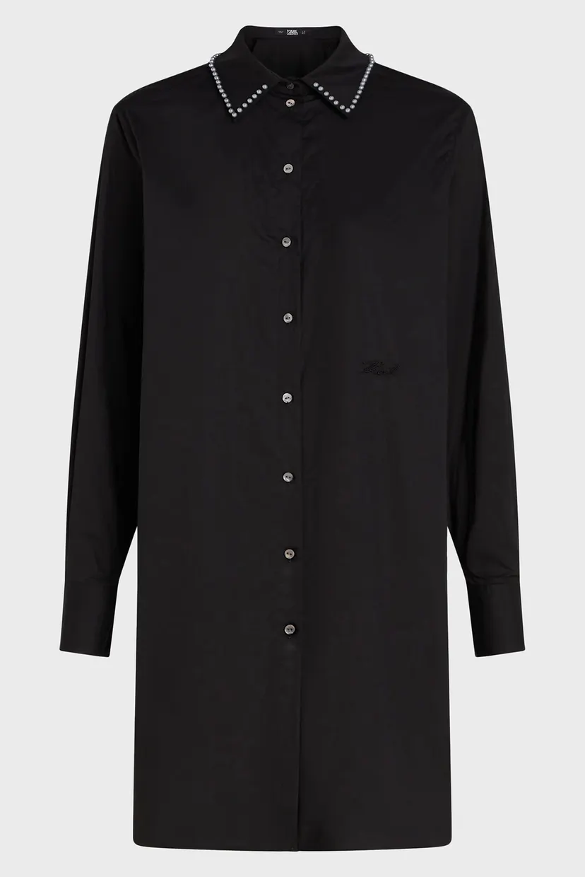 Женское черное платье PEARL EMBELLISHED TUNIC 5