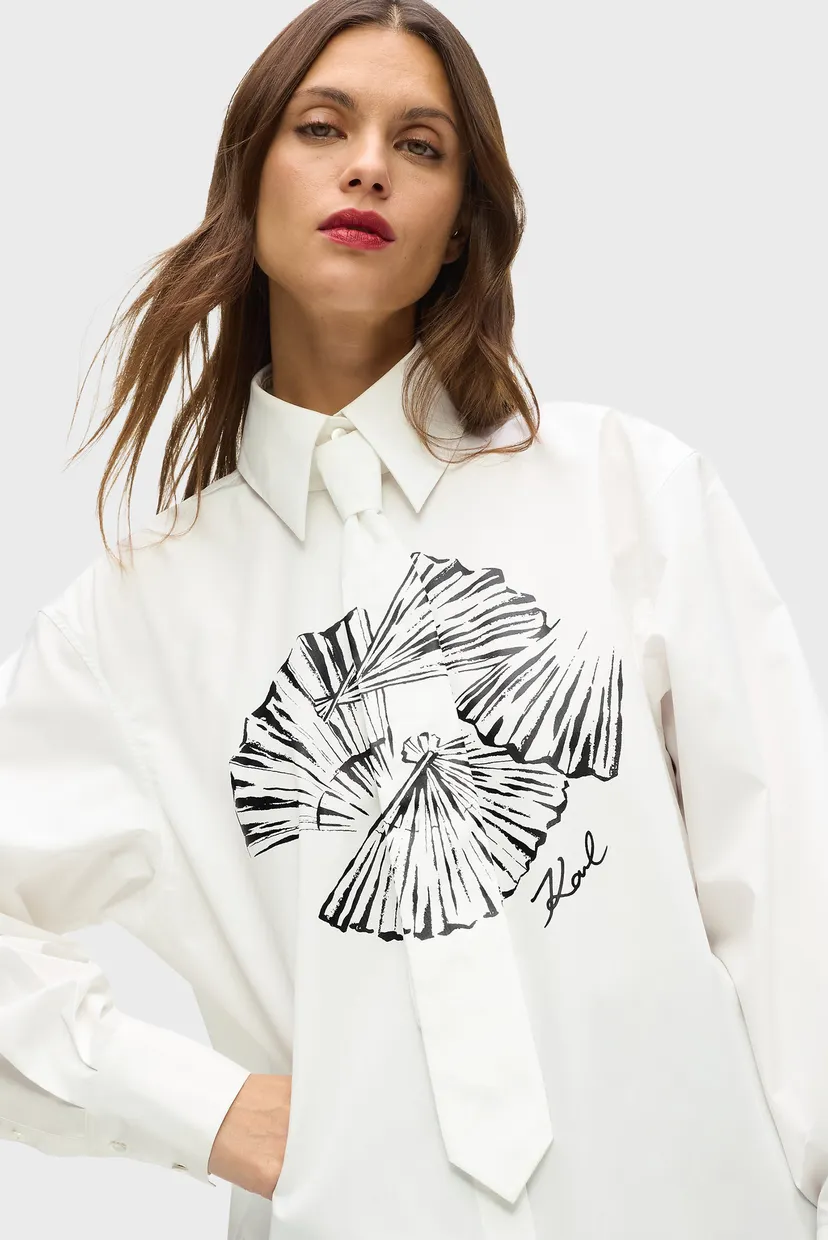 Женская белая рубашка POPLIN 4