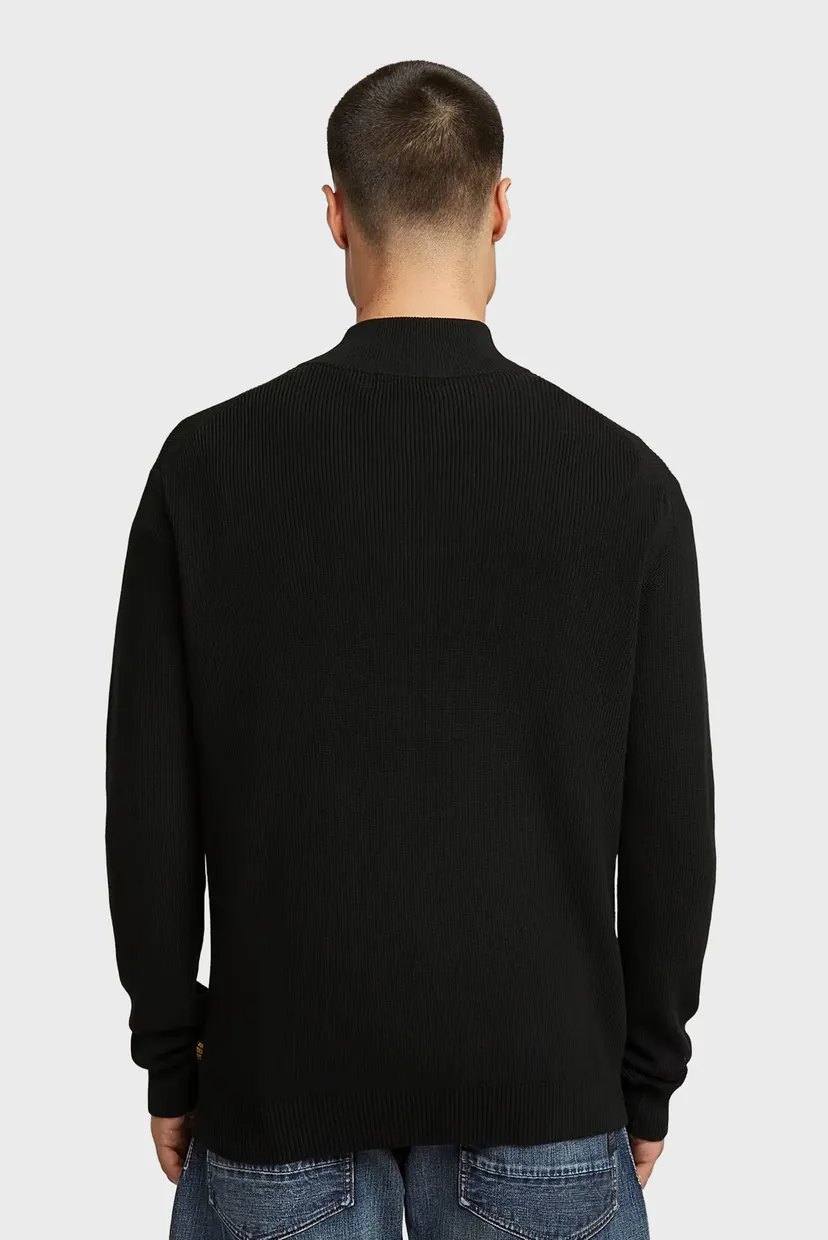 Чоловіча чорна кофта Structure half zip knit 3