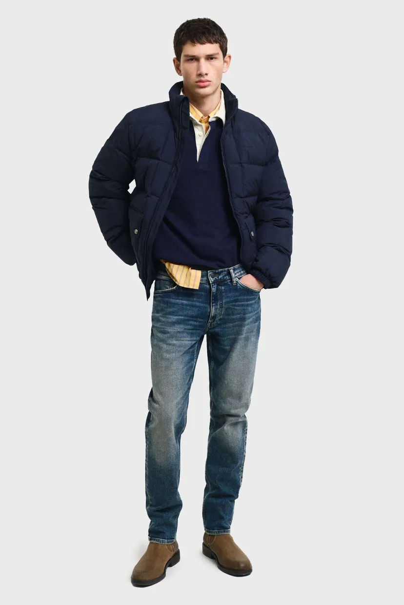 Чоловічий синій пуховик MID DOWN JACKET 4