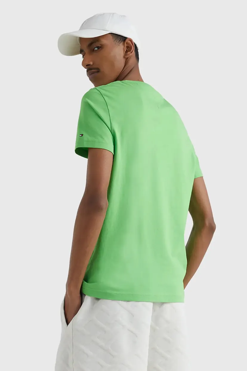 Чоловіча зелена футболка TOMMY LOGO TEE 3