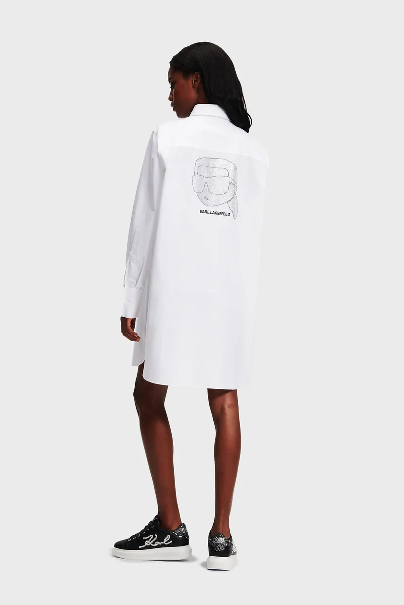 Женское белое платье IKONIK RHINESTONE TUNIC 4